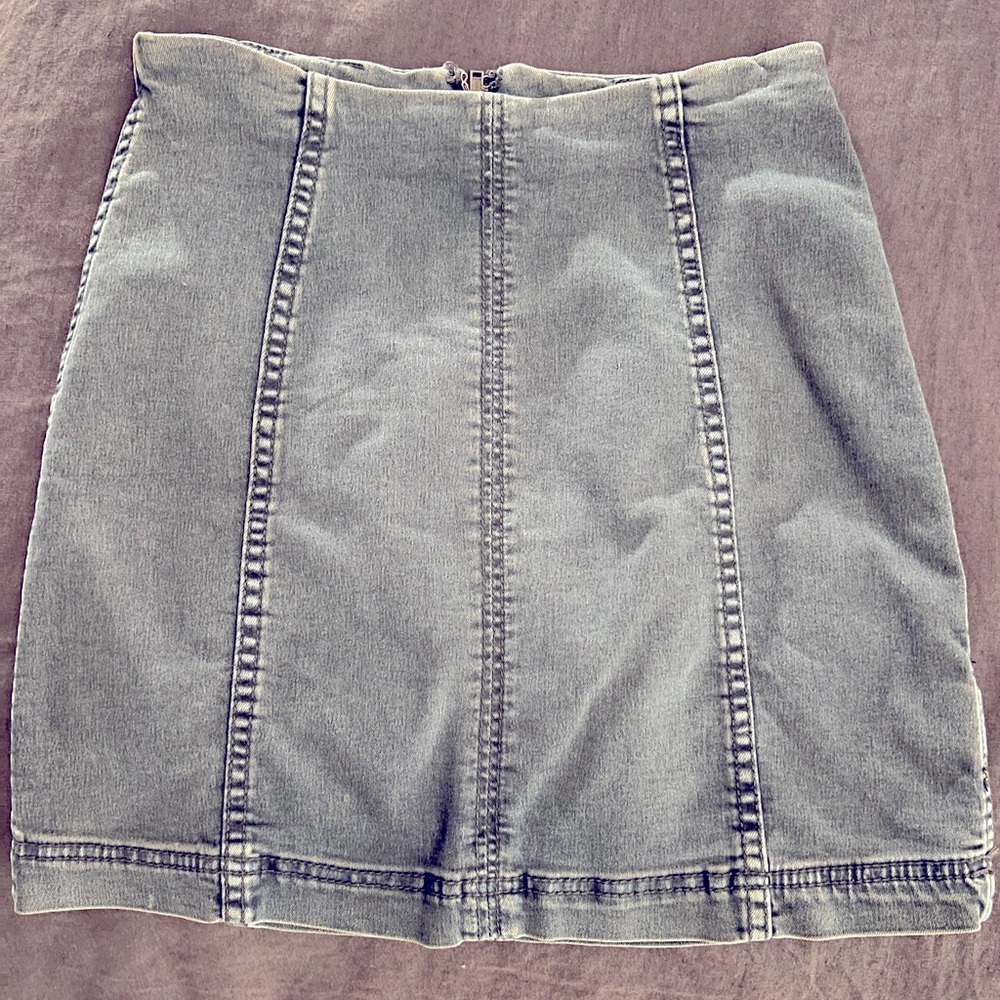 Free People Denim Mini Skirt